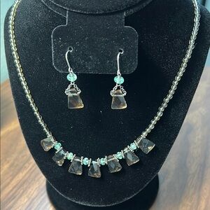 Silver and Blue Delicate Necklace